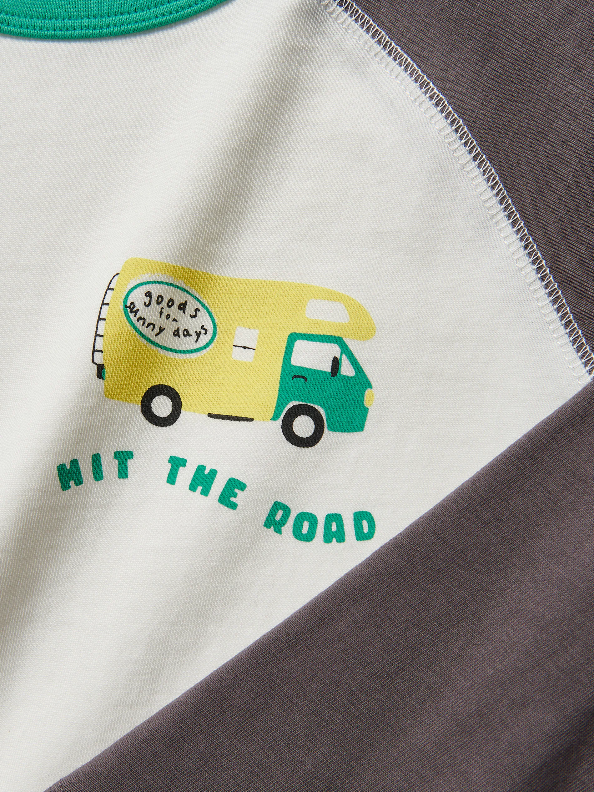 Langarm-T-Shirt aus Baumwolle mit Druck