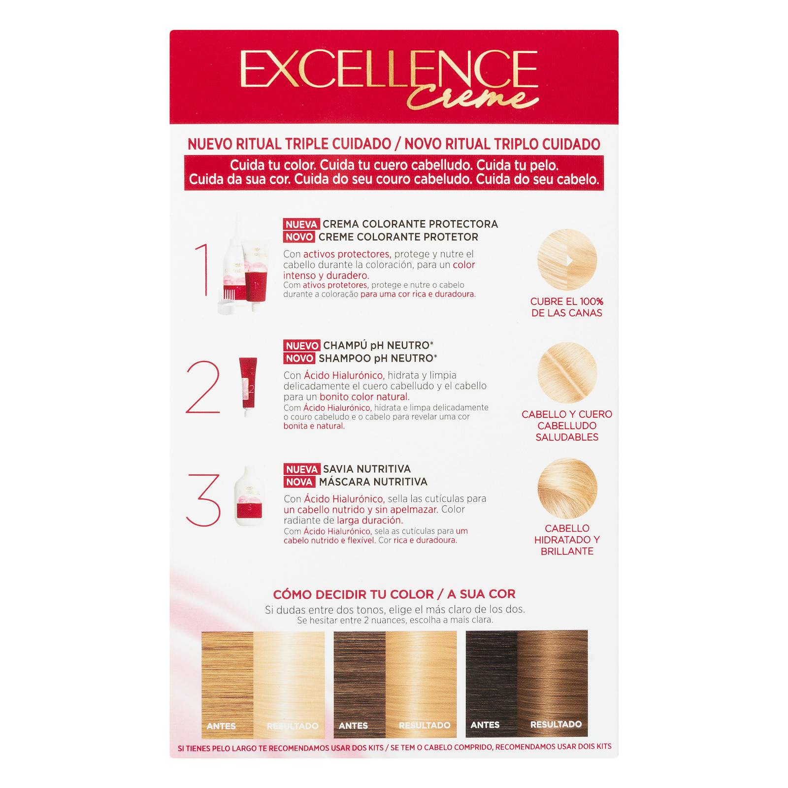 Coloration permanente 10 blond très clair Excellence Crème