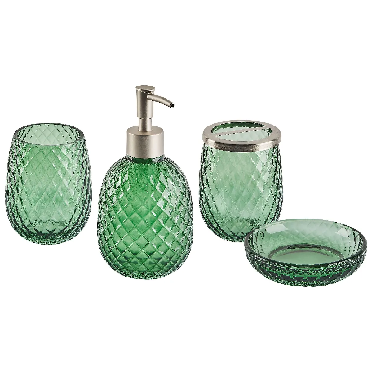 Beliani Set de salle de bain CANOA - Vert