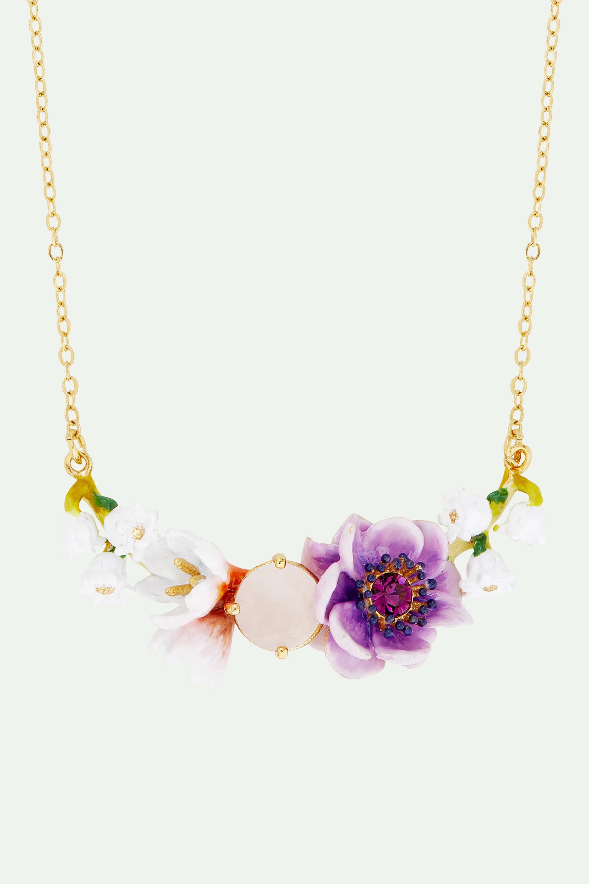 Collier plastron bohème 3 fleurs | Multicolore