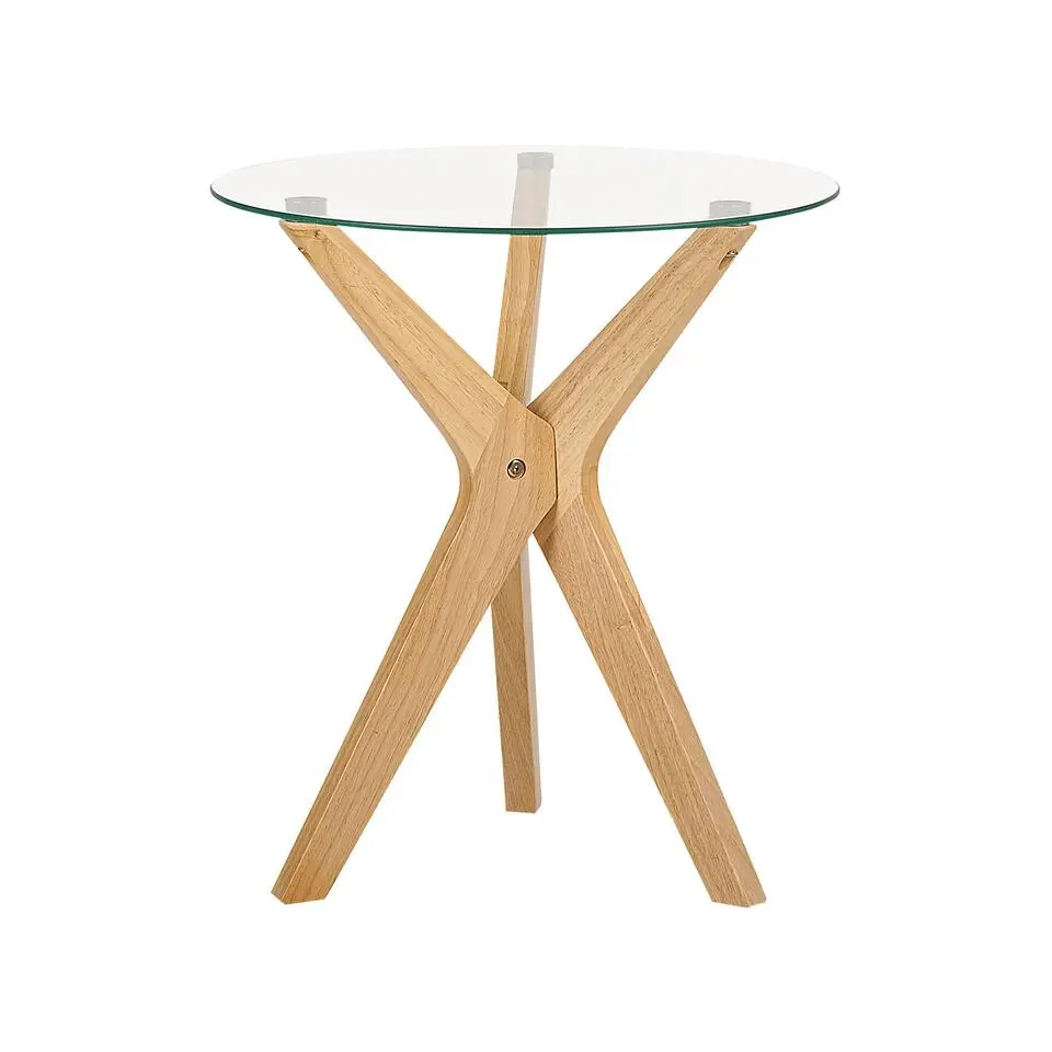 VALLEY - Bijzettafel - Lichthout - Veiligheidsglas