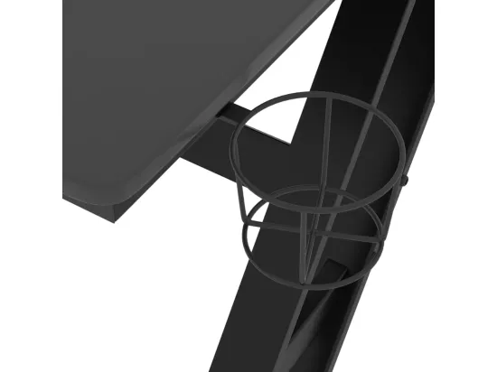 Bureau de jeu avec pieds en forme de ZZ Noir 90x60x75 cm