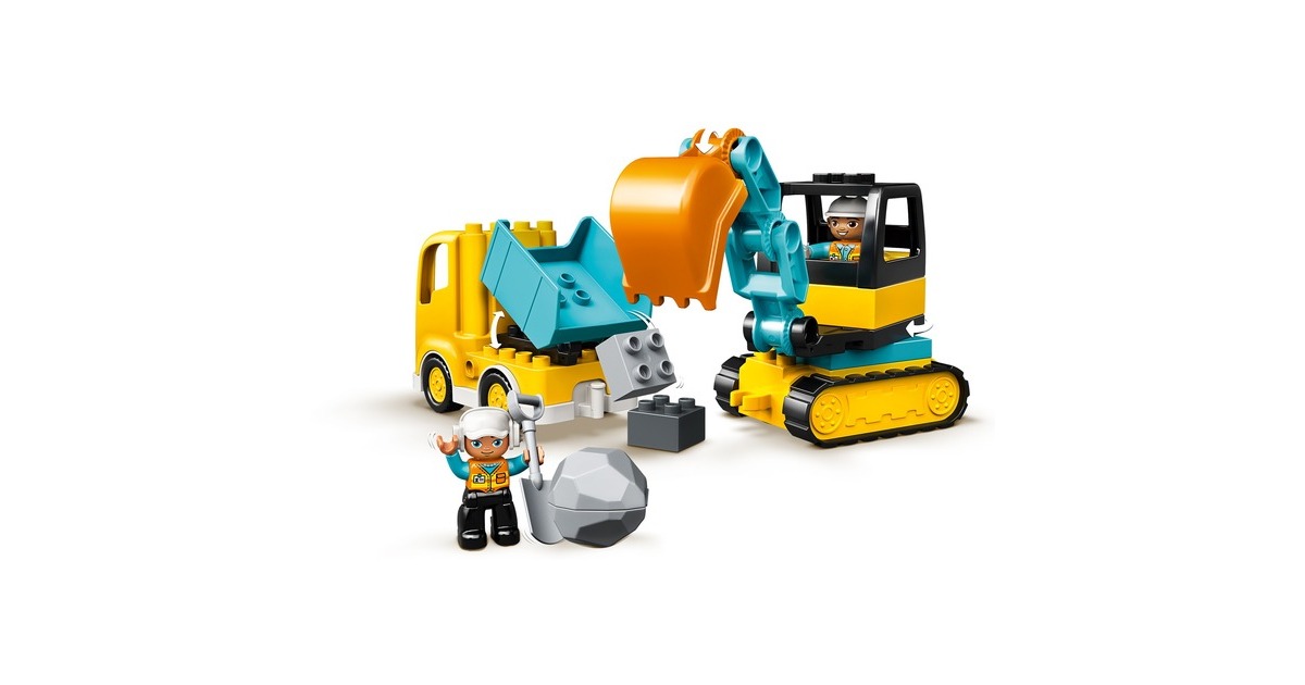 LEGODUPLO - Truck & Graafmachine met rupsbanden Constructiespeelgoed  (10931)