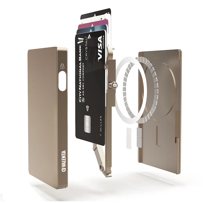 Valenta Cardprotector Magsafe Titanium Naturel