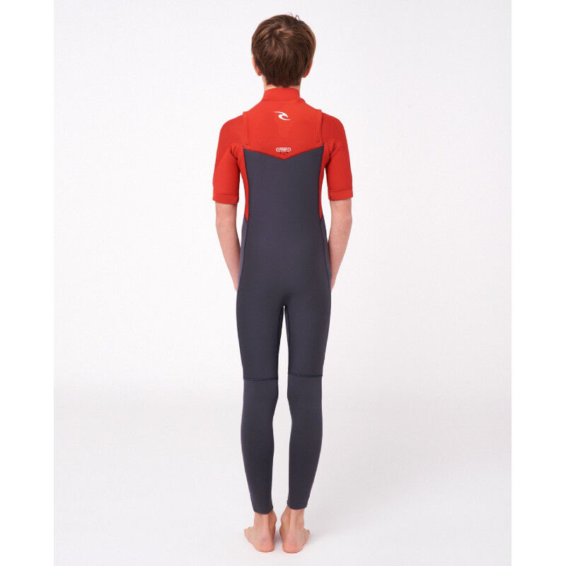 Dawn Patrol Chest Zip Short Sleeve 2/2 mm Wetsuit - Combinaison de surf enfant