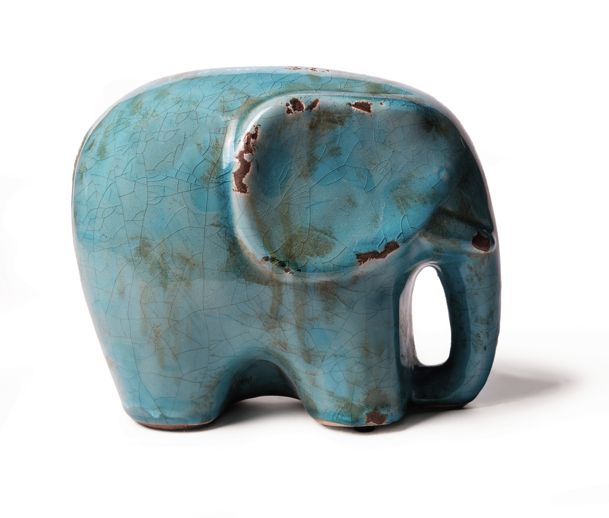 Elefant 'Chinois', blau, L 22,5 cm, B 15 cm, H 17,5 cm von fischer's lagerhaus