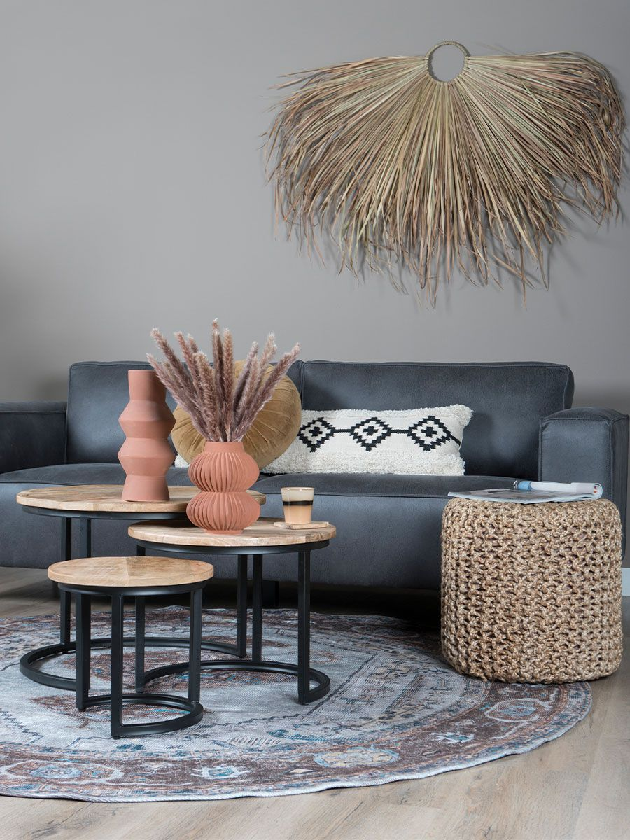 Karaca blue brown Rond 160 cm