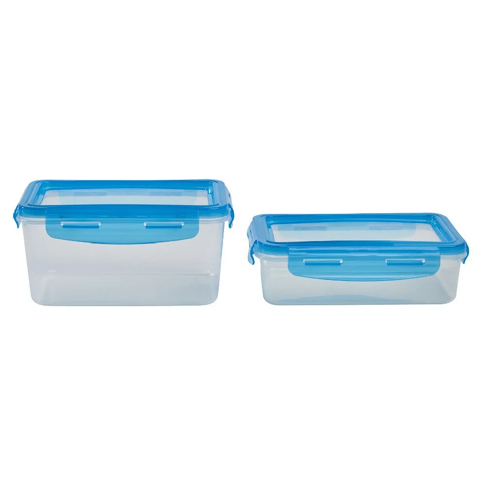 Boîte alimentaire en plastique avec couvercle flexible en silicone x2