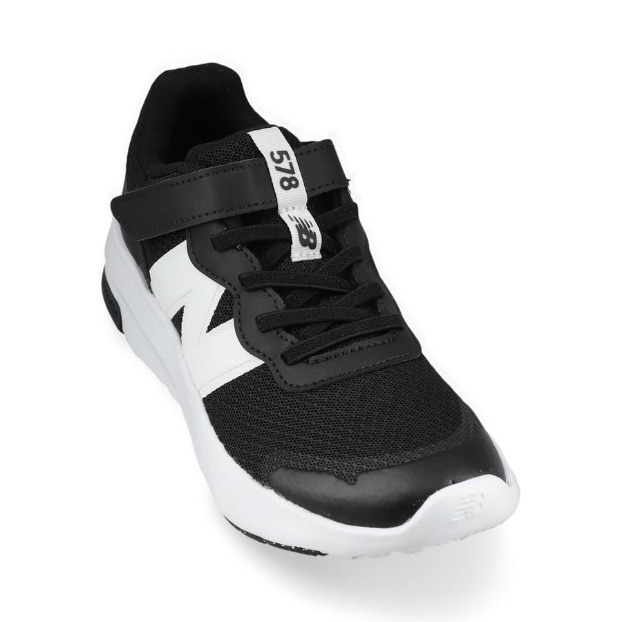 New Balance Chaussures de Running Fresh Foam 578 Bungee Lace - Noir/Blanc Enfant
