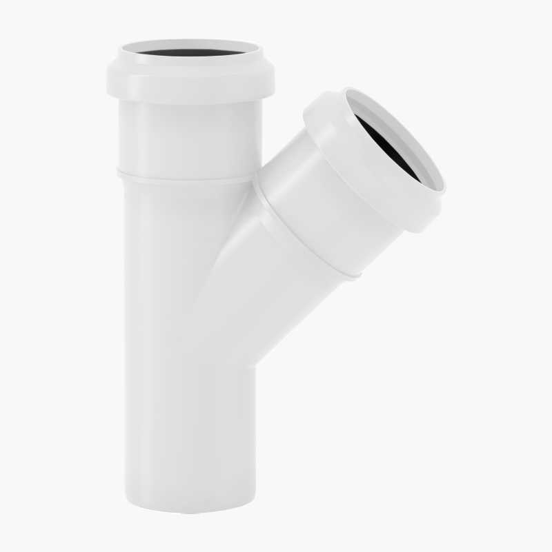 Y-kobling 45°, innendørs Ø 40 mm