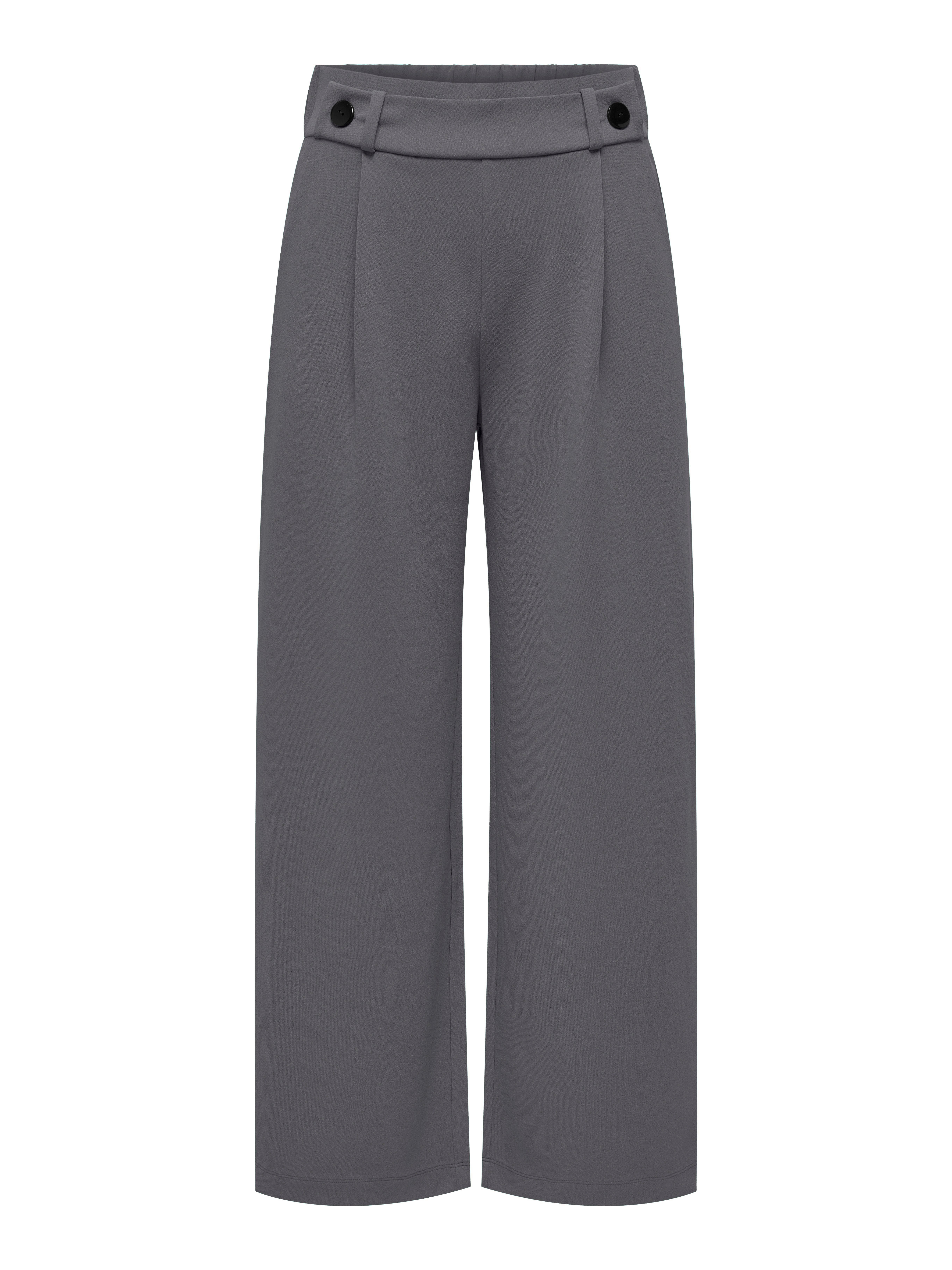 JDYGEGGO Mittlere Taille Weiter Beinschnitt Hose mit weitem Beinschnitt Thunderstorm