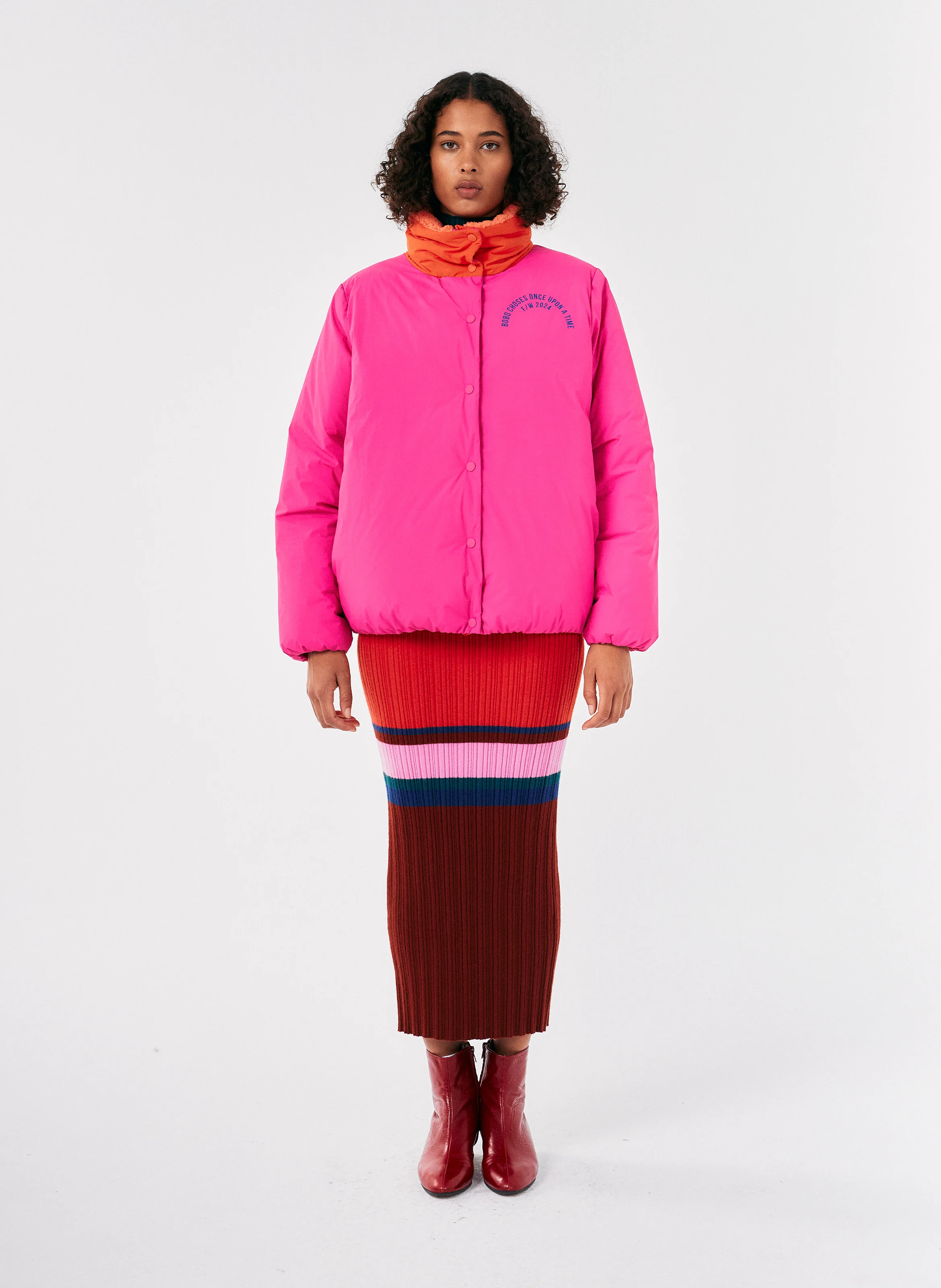 Doudoune col montant | Violet