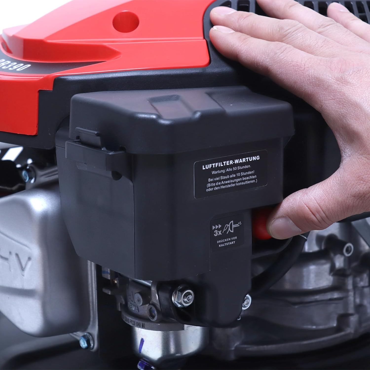 STAHLMANN Rasenmäher Benzin BR390 – 4,0PS (2,9kW) 127ccm, 39cm Schnittbreite, Mulchen, Schnitthöhenverstellung, kompaktes Design, 35L großer Fangkorb