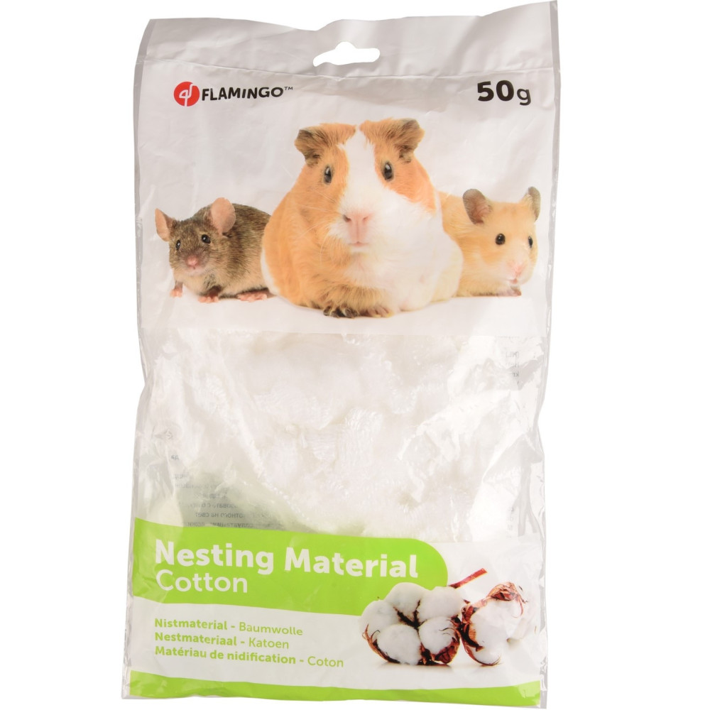 Lit douillet matériaux de nidation coton 50 g couleur aléatoire pour rongeu