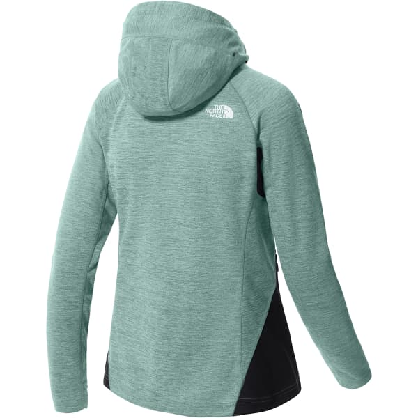 Veste polaire THE NORTH FACE W AO MIDLAYER FZ HOODIE WASABWHTHEATHR/TNFBLKHTHR
