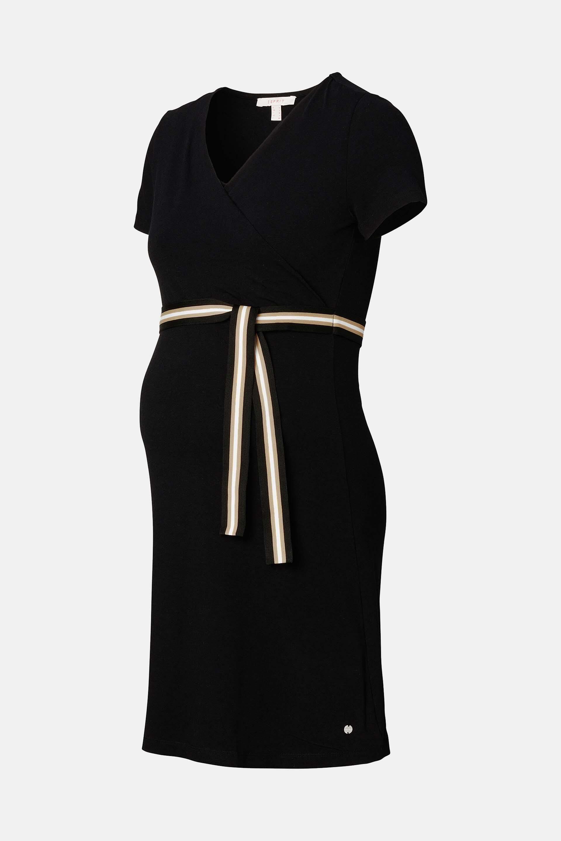Robe à ceinture rayée, coton biologique