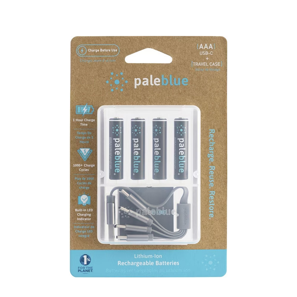 4er Pack USB C Wiederaufladbare 1.5 Volt 600mAh Li-Ion AAA Akku Batterie LR03 (PB-AAA-C)   USB Ladegerät