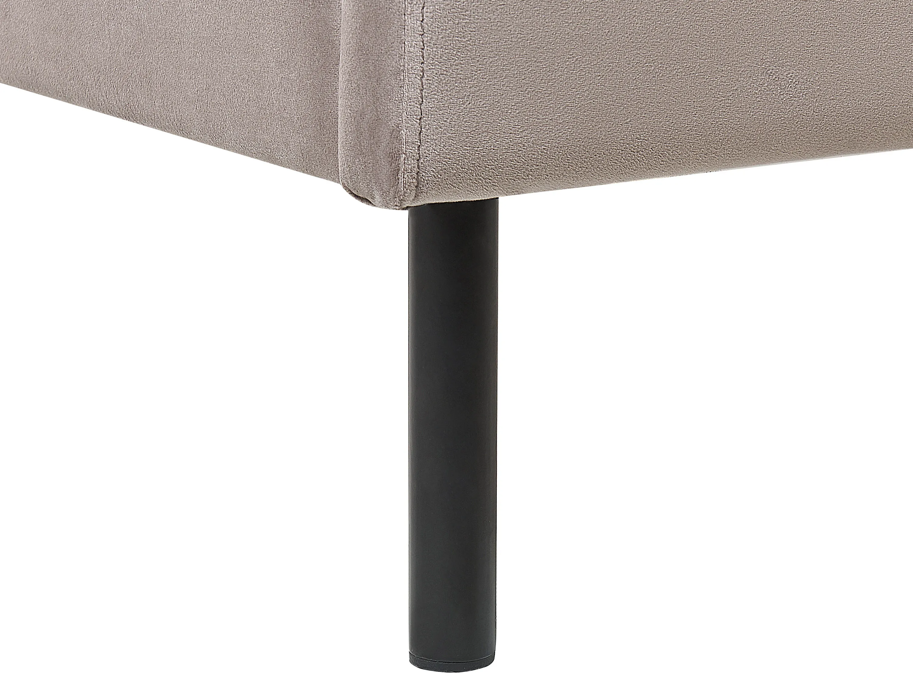 Bed Fluweel ARETTE 160 x 200 cm Taupe
