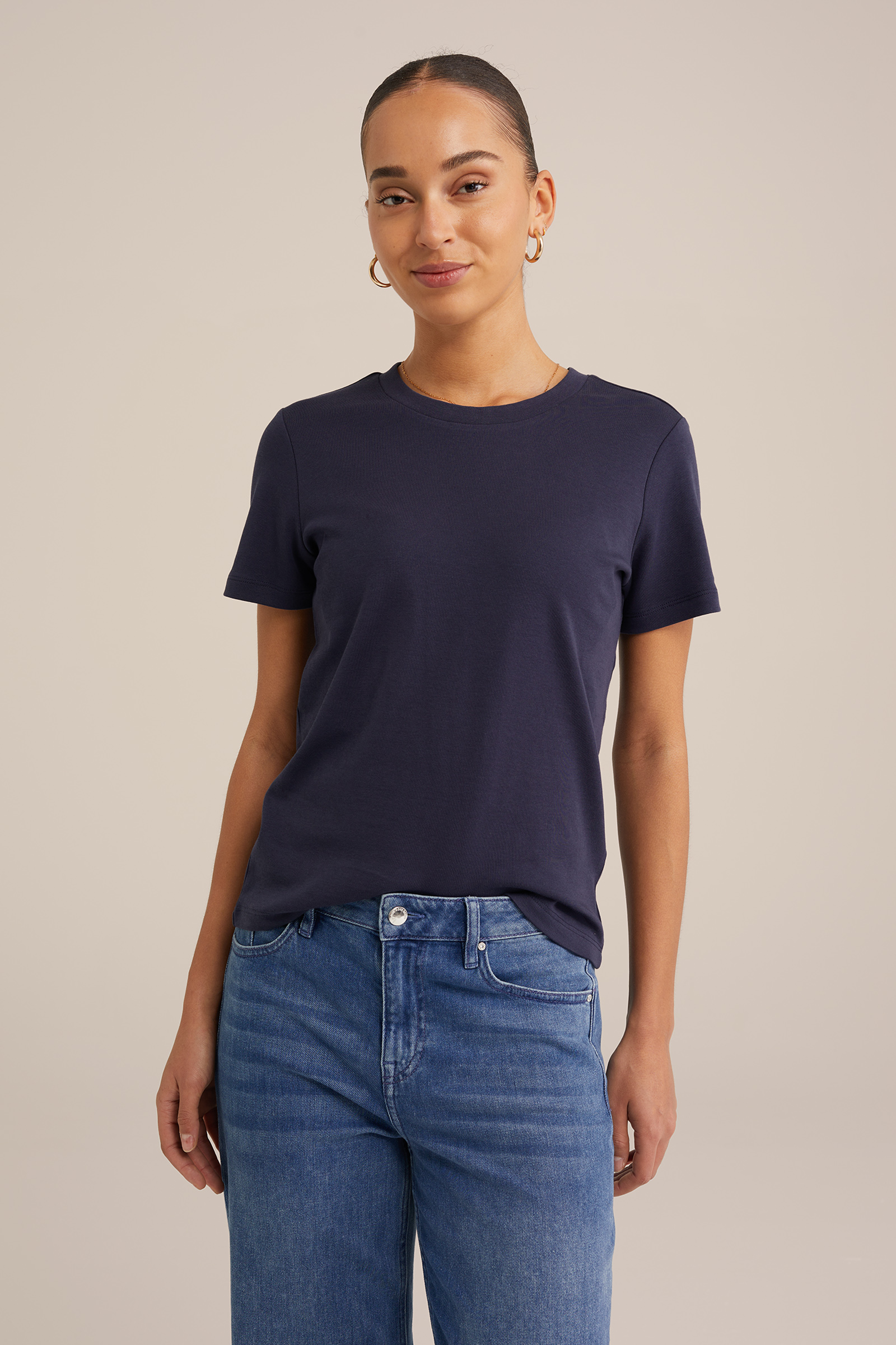 T-shirt WE Fashion Donkerblauw
