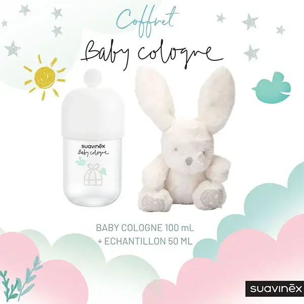 Suavinex - Kit de Pelúcia + Colônia Infantil 100ml + Amostra de 50ml