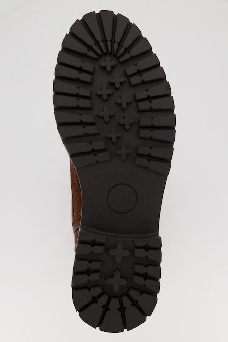 Lederstiefel, Schnürung, XXL-Schaft, Weite H