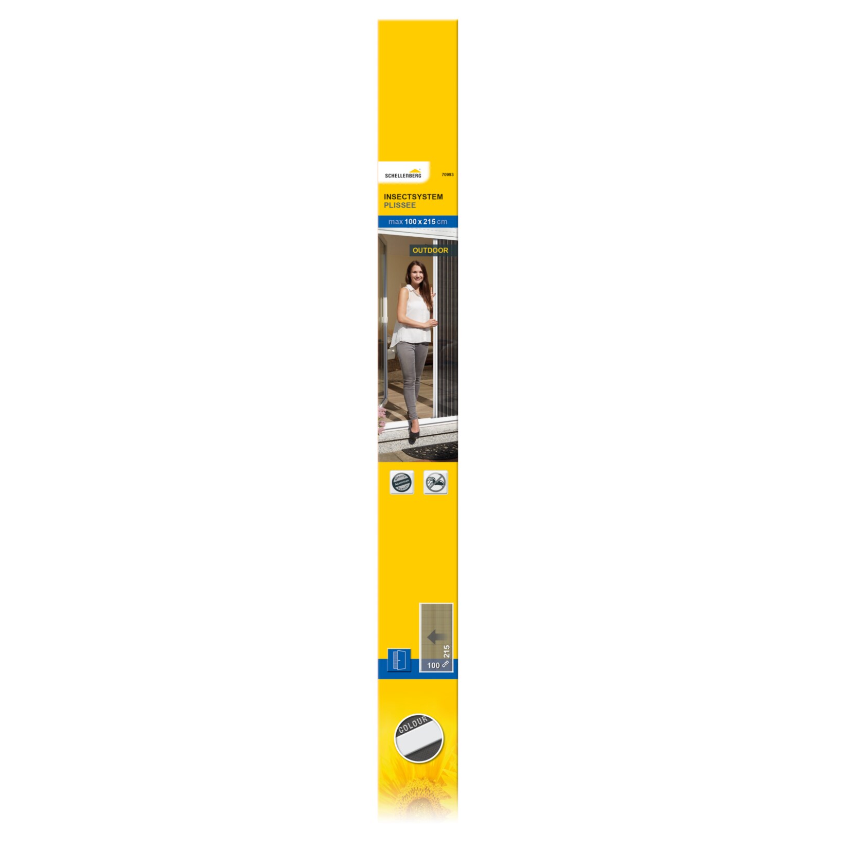 Schellenberg Insektenschutz-Tür-Plissee, 100 x 215 cm