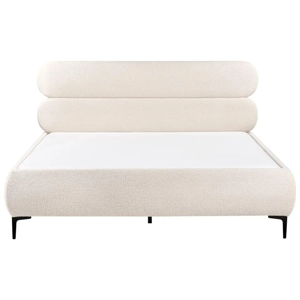 LESSAY - Tweepersoonsbed - Off-white - 180 x 200 cm - Bouclé