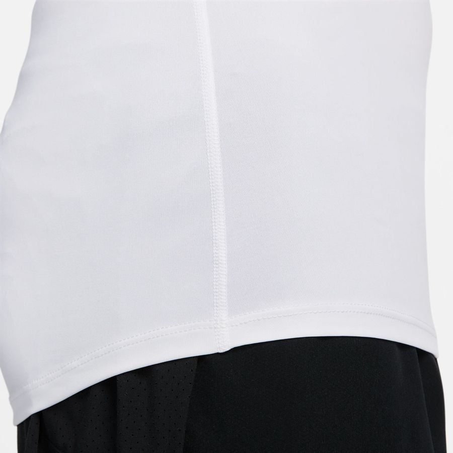 Nike Pro Top Dri-FIT Mock - Blanc/Noir Manches Longues