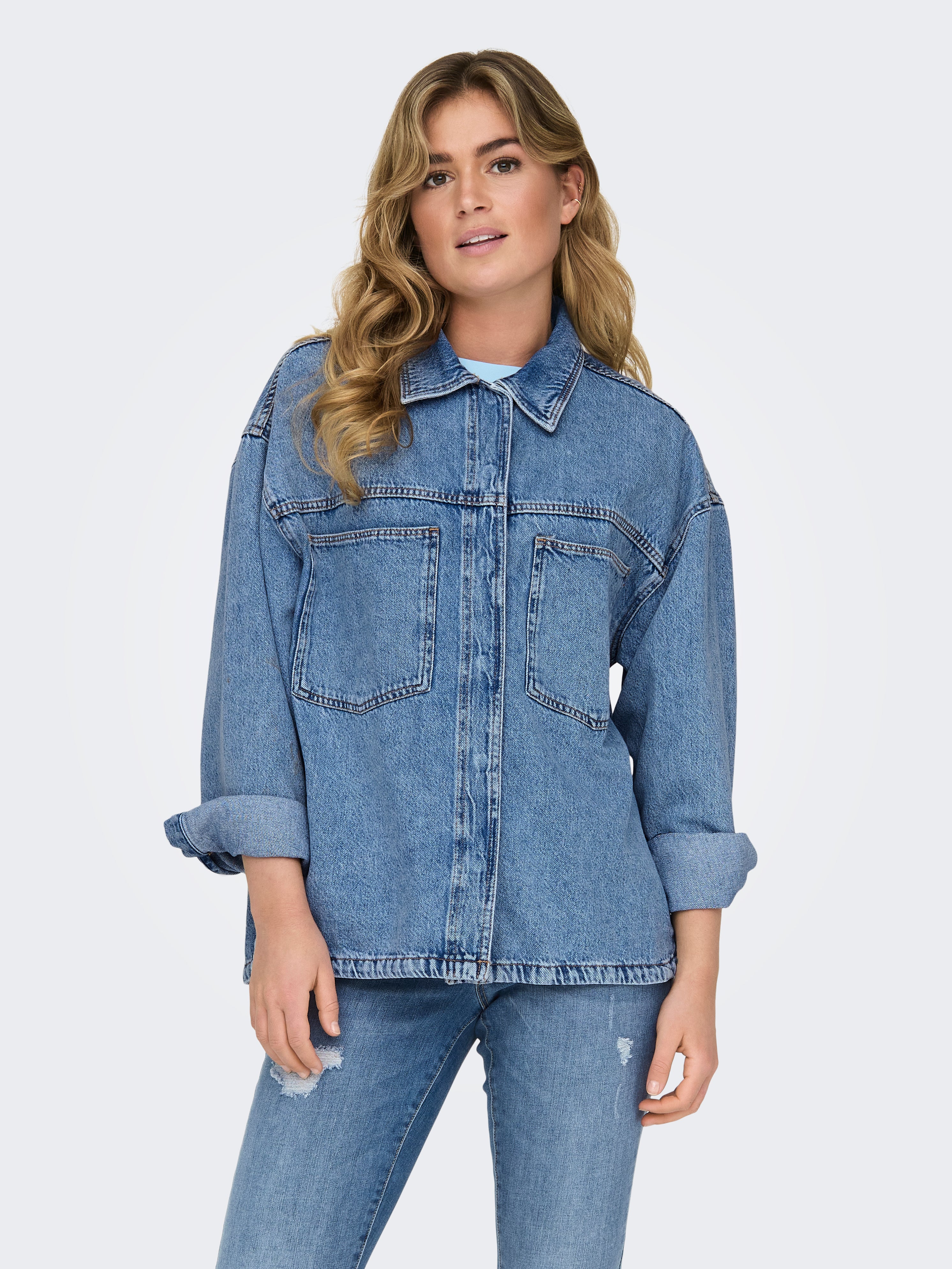 ONLEMMIE Jeanshemd Light Blue Denim