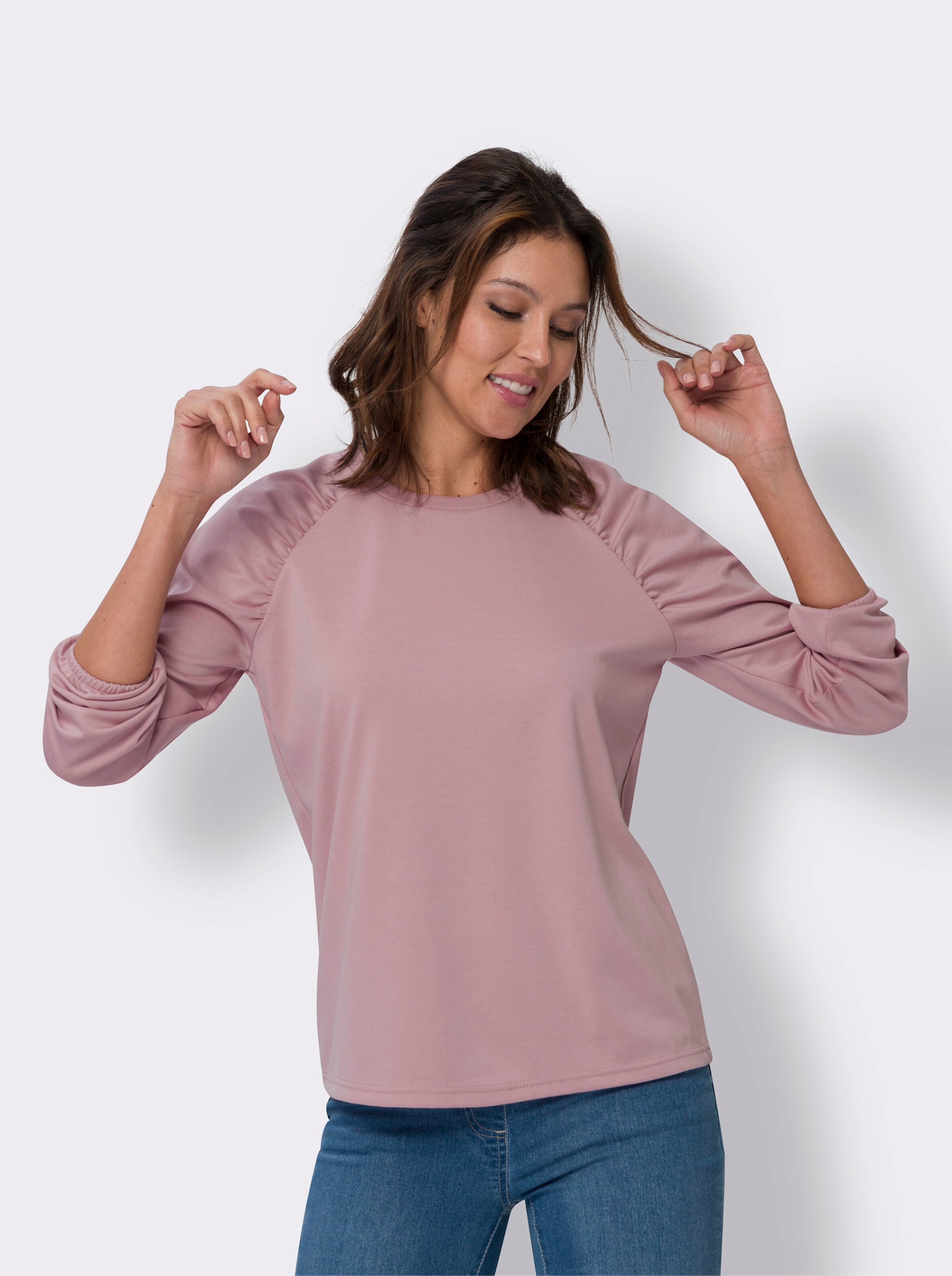 Sweatshirt mit Raffungen