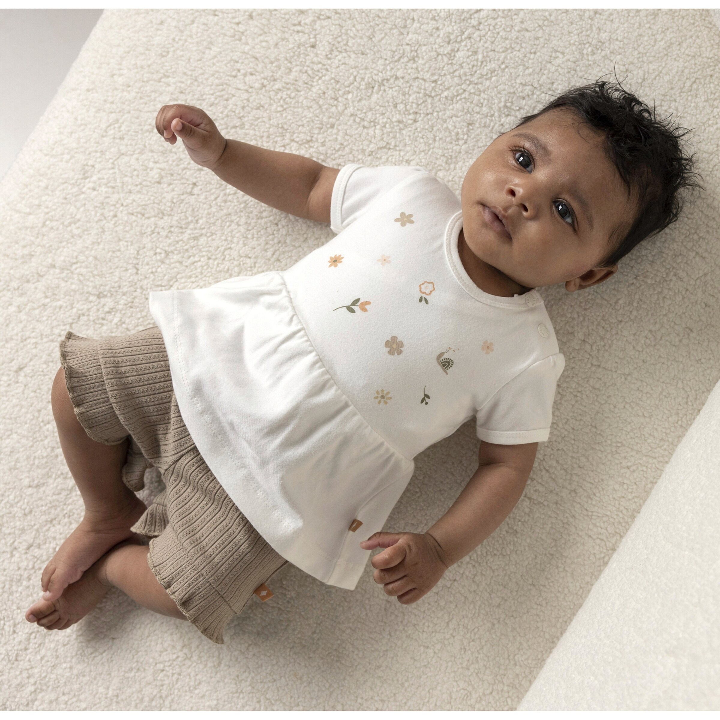 Feetje T-Shirt Blumen Volant natur