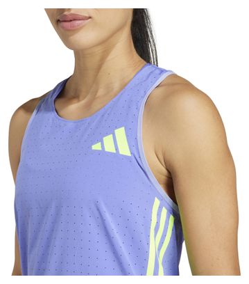Débardeur adidas Adizero Promo Bleu/Vert Femme