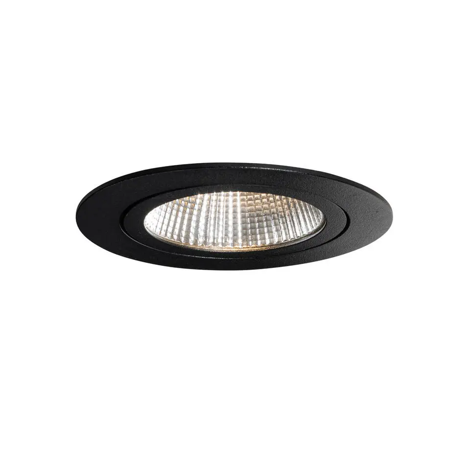Qazqa professional inbouwspots gaius zwart geïntegreerde led