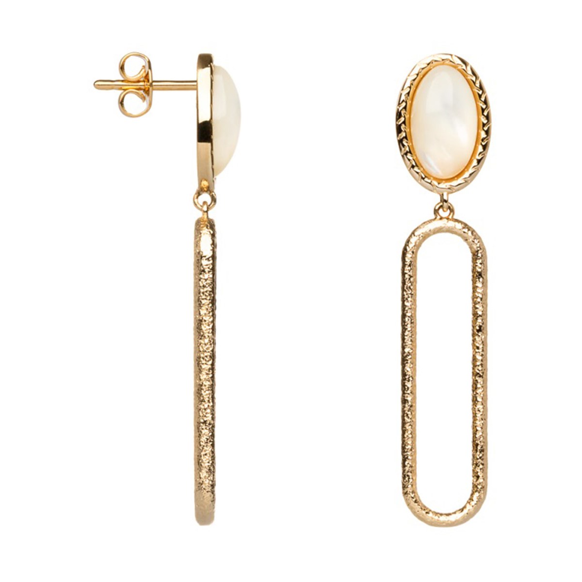 Boucles d'oreilles Saunier Aussière dorées