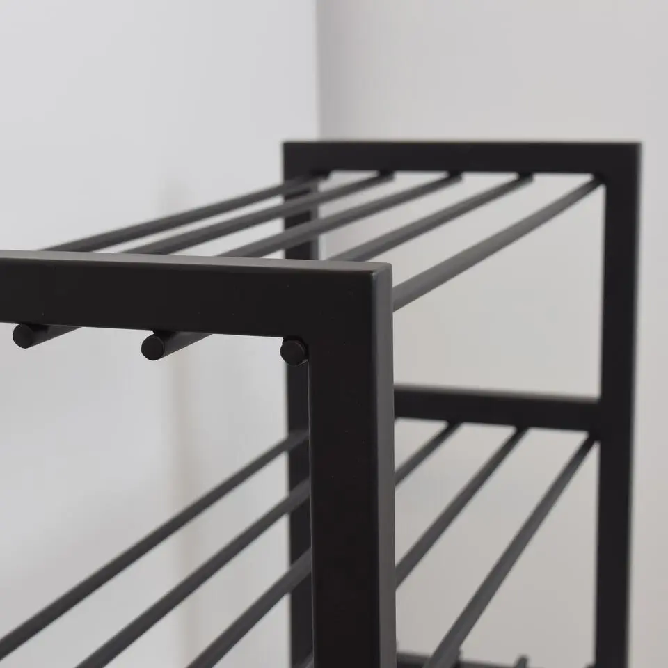 LOFT42 Hall Dubbel schoenenrek - Metaal - Zwart