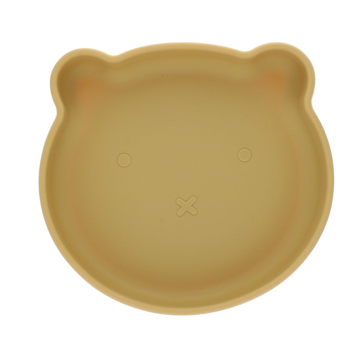 Assiette ours silicone jaune moutarde Pause goûter