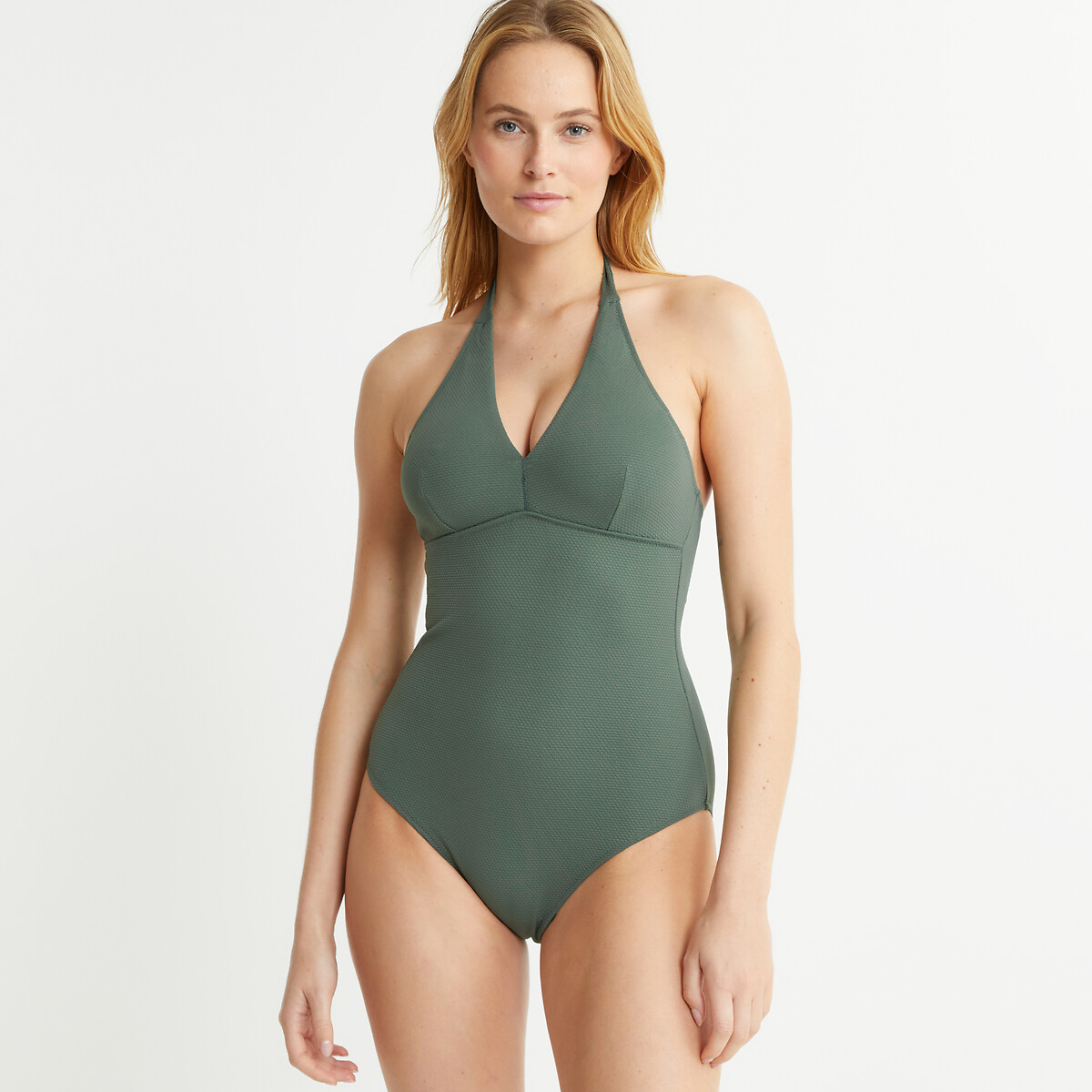 ANNE WEYBURN<br>Maiô estilo foulard com efeito de barriga lisa