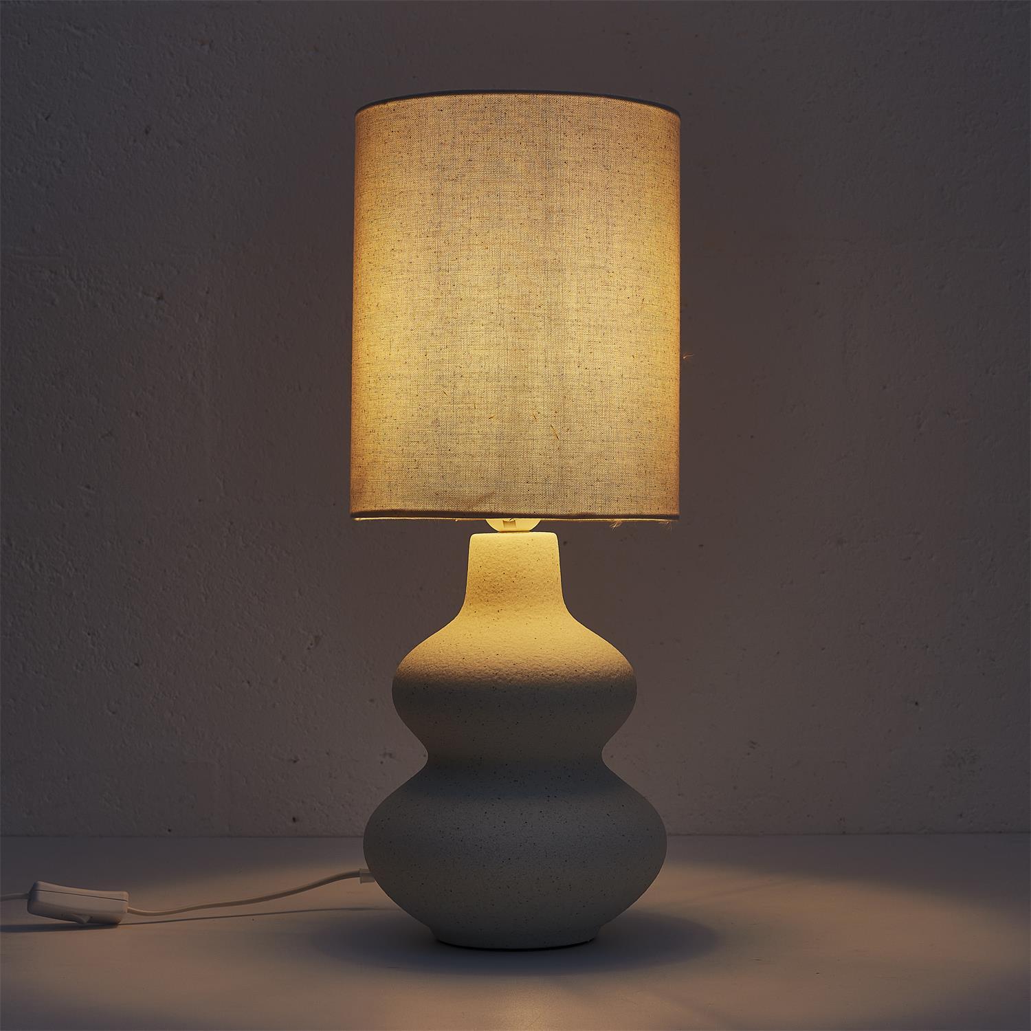 LAMPE CERAMIQUE CREME H.50CM