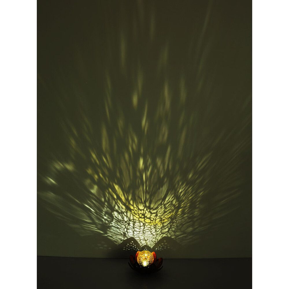 SOLCELLELAMPE GLOBO BLOMSTER MED GLASSKULE
