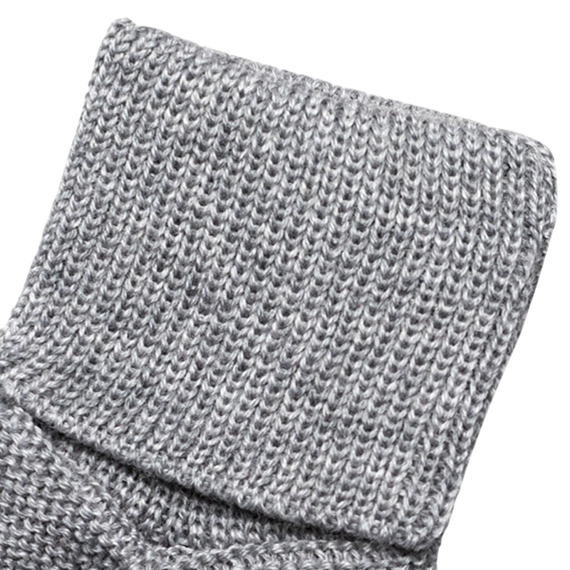 Babyschuhe Merinowolle grau-mélange
