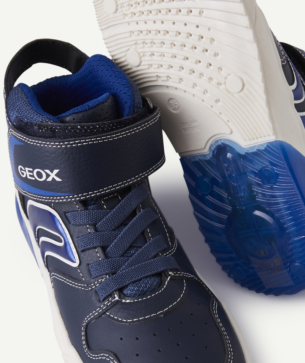 GEOXLES BASKETS MONTANTES BLEUES LUMINEUSES GARÇON