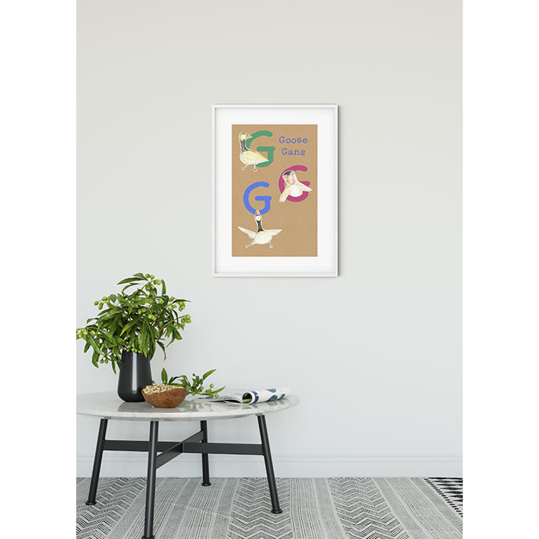 Wandbild ABC ANIMAL G - bunt - 50x70 cm