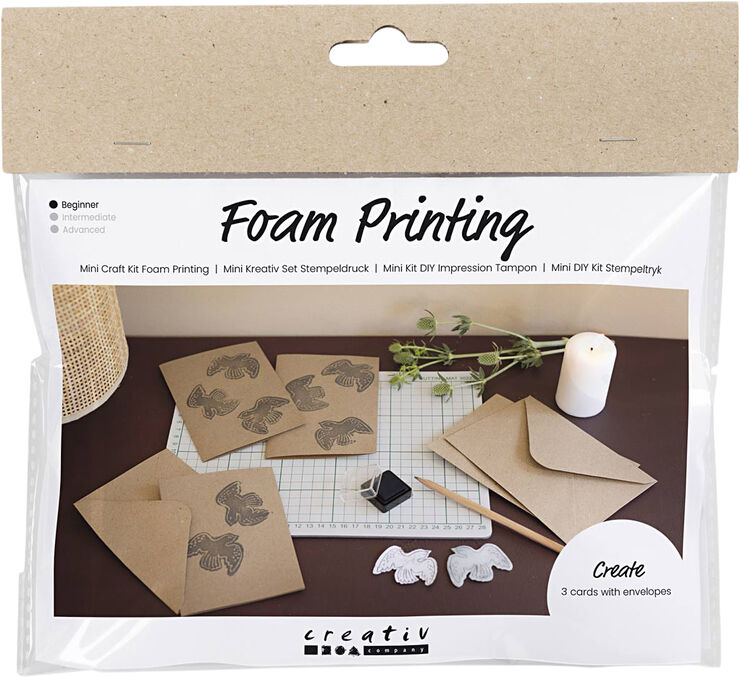 Creativ Company Mini DIY Kit Stempeltryk, Kort med duer