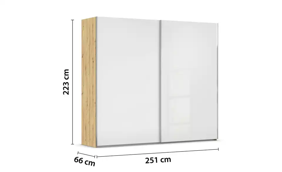Schwebetürenschrank Fifty 251 cm 2 Stück