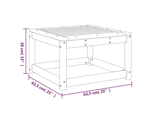 VIDAXL - Pouf Repose-pied de jardin bois de pin massif