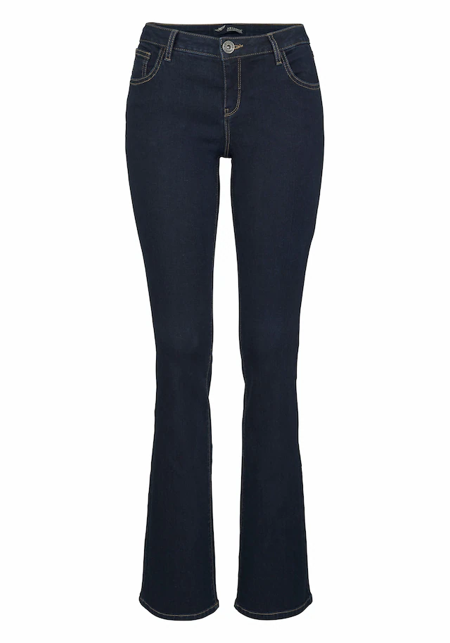 Arizona Bootcut-Jeans »Ultra-Stretch« normale Passform,  Baby-Bootcut,  Used-Look-Waschung
