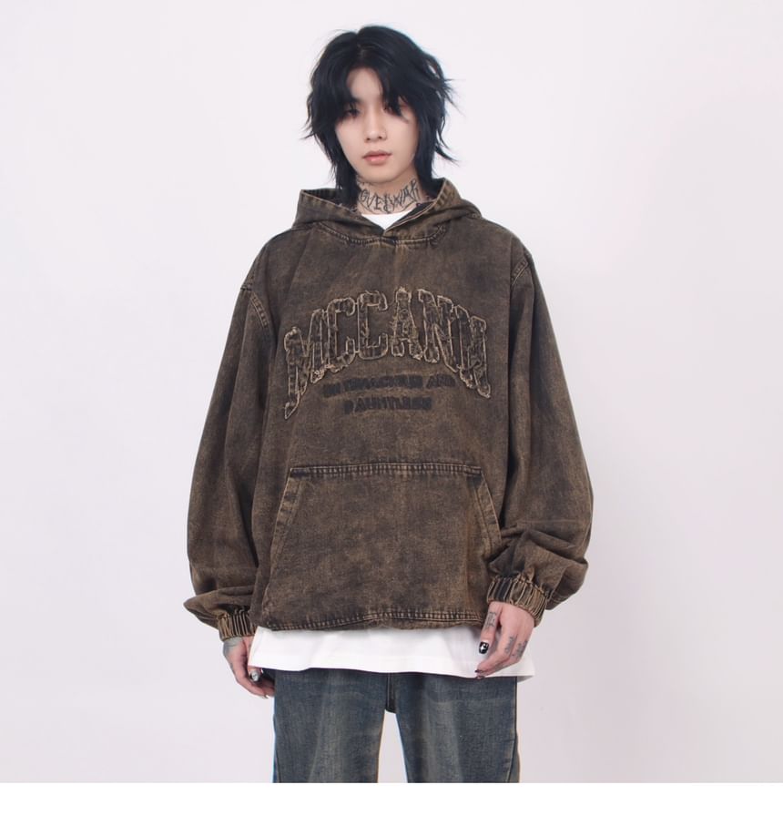 Derbundy - Hoodie met lange mouwen en geborduurde letters