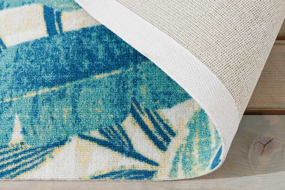 In- und Outdoor Teppich LEAF 240x160cm grün beige Blatt-Design wetterfest