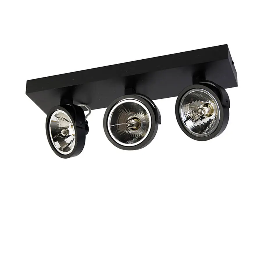 Qazqa opbouwspots go zwart g9