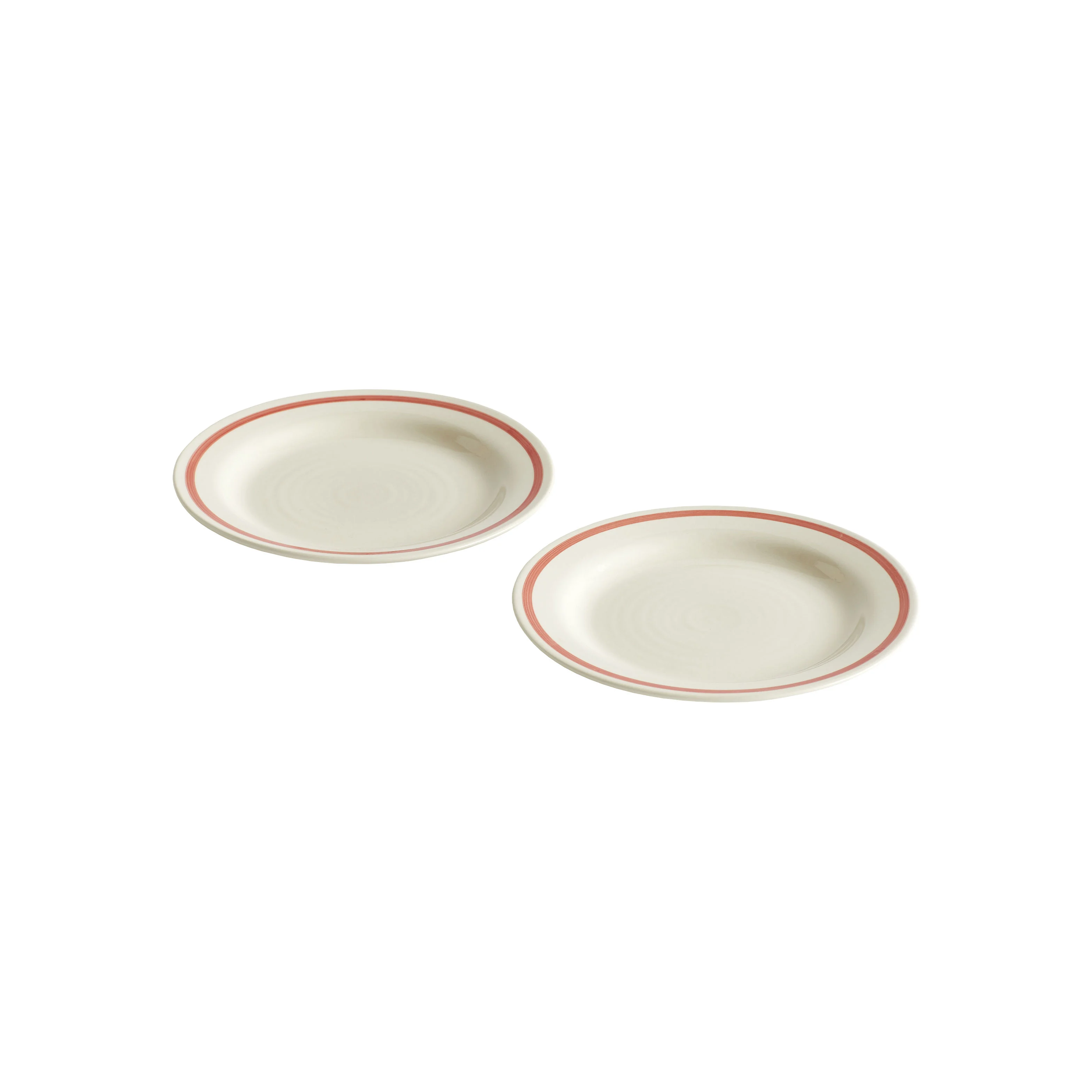 SOBREMESA - Set de 2 assiettes à dessert céramique | Rouge